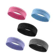 5 шт. спортивная повязка на голову практическая многоразовая анти-скользящая обручи для волос резинки для волос спортивный костюм принадлежности для фитнеса на открытом воздухе