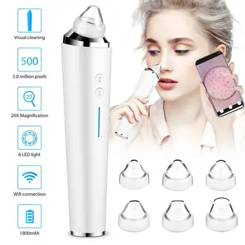 

Facial Cleaner Visual Blackhead Remover 5MP HD Camera WIFI Pore Deep Vacuum Suction Tool for Adult for women Beauty Machine