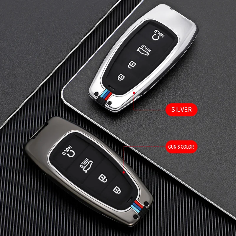 Custodia per chiave auto in lega di zinco per Hyundai Solaris Sonata Hybrid NEXO NX4 New Grand Santa Fe Tucson 2020 2021 accessori - H7d9755402d07455f85b21c231344973es