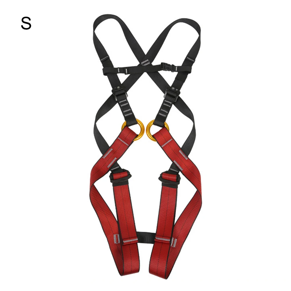Children Full Body Waist Support Safety Harness Belt Protector Kids Outdoor Sports Rock Climbing Fire Rescue Belt - Цвет: Orange S