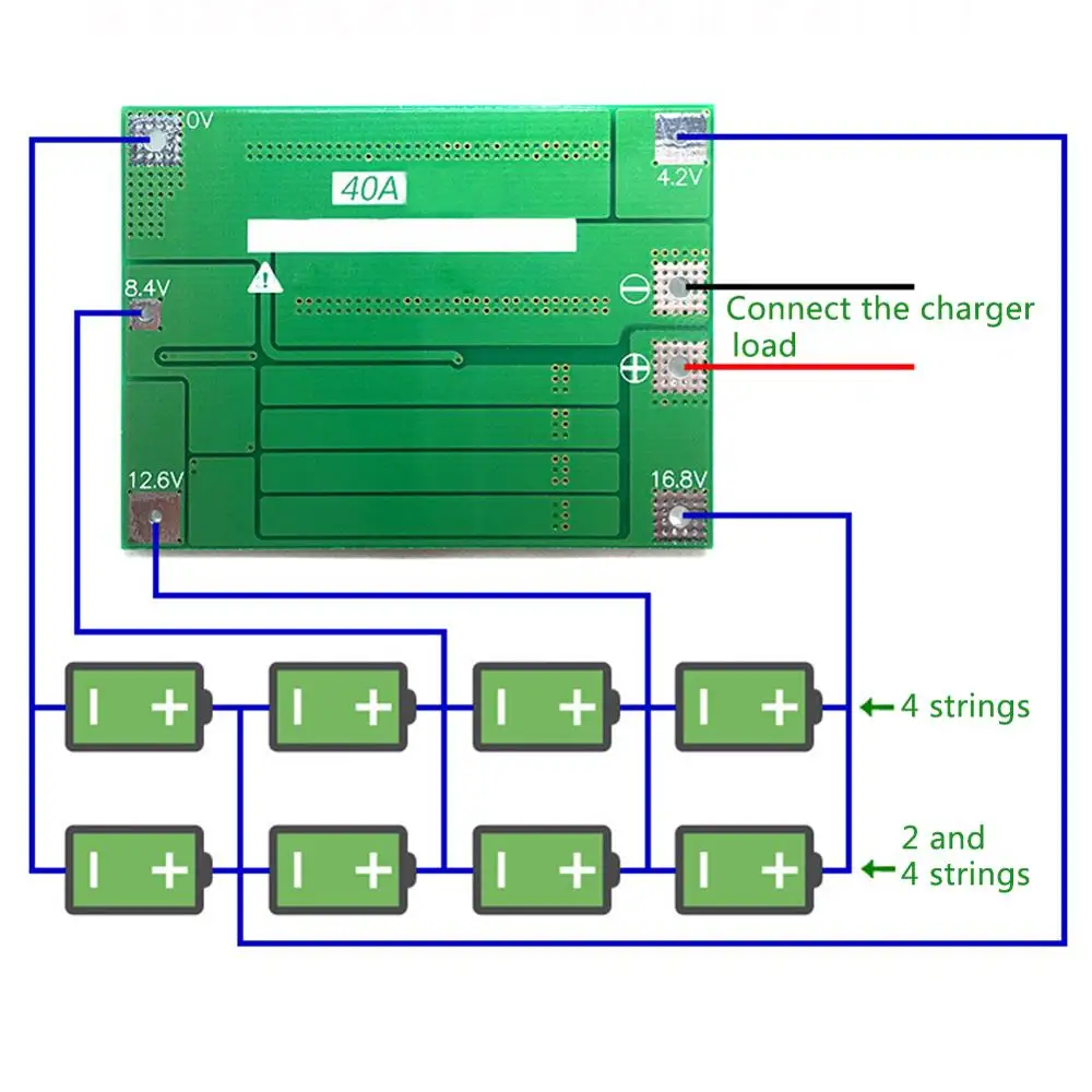 2 шт/комплект 3S 40A/4S 40A 7,4 V-16,8 V 18650 Защитная плата для литиевых батарей BMS плата Стандартный баланс