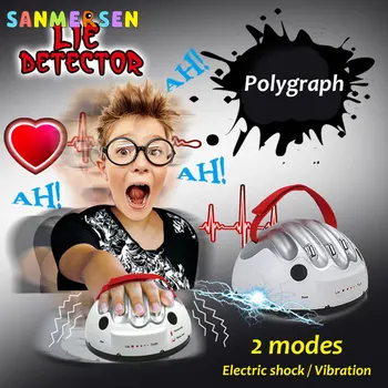 

Polygraph Test Tricky Funny Adjustable Adult Micro Electric Shock Lie Detector Shocking Liar Truth Party Game Exciting Toys