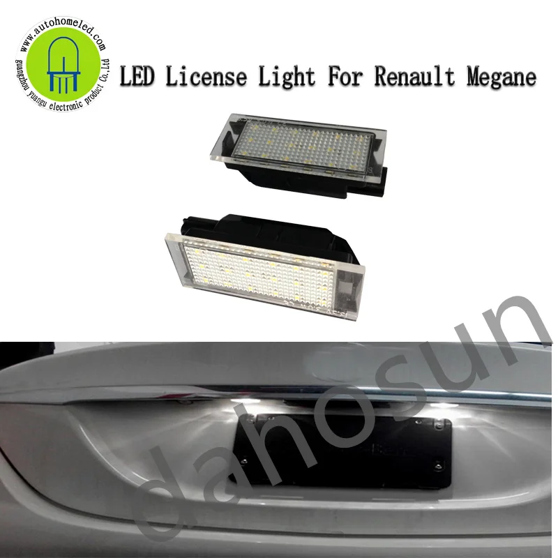 2Pcs Dahosun Luce Targa A Led Bianca Per Renault Megane 2 Clio Laguna 2 Megane 3 Twingo Master Vel Satis
