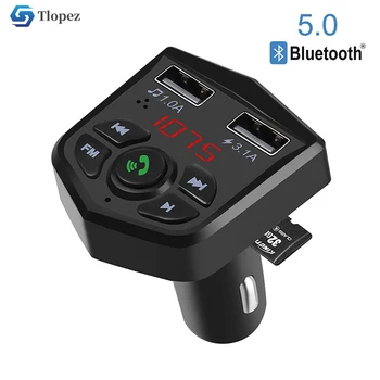 

Bluetooth Dual USB Charger Car Kit Handsfree Wireless FM Transmitter Car MP3 Player 3.1A Quick Charging TF Card