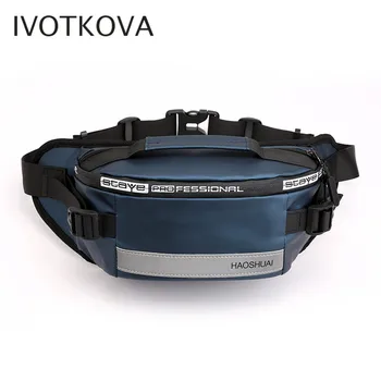 

IVOTKOVA 2019 Multi function male waist pack men chest bag fashion men's messenger shoulder bag Nylon Handbag drop shipping