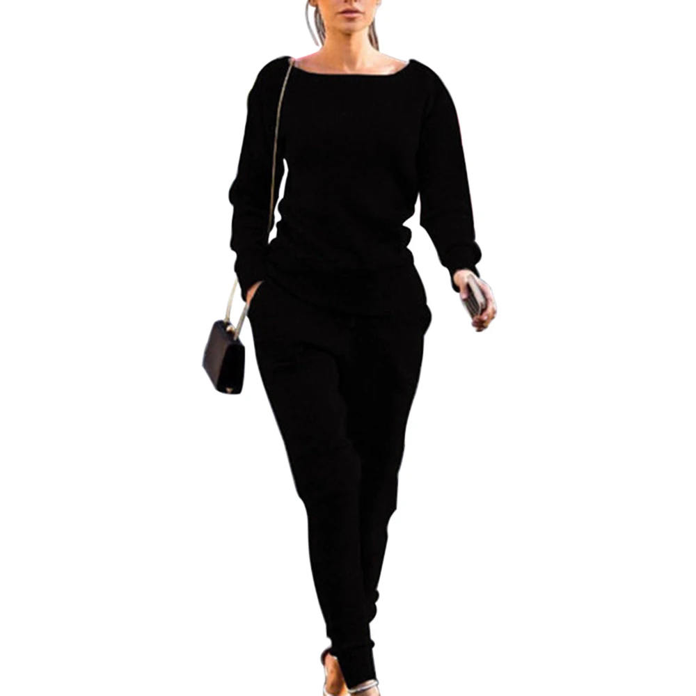 SHUJIN, новинка, Модный женский осенний зимний свитер с круглым вырезом, повседневный вязаный свитер и штаны, комплект из 2 предметов, женский спортивный костюм