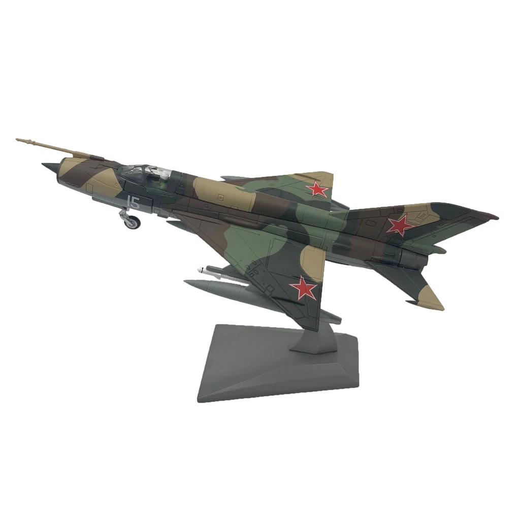 1:72 Scale MIG-21 Fighter Aircraft Helicopter Model Diecast Military Vehicel Home Decoration