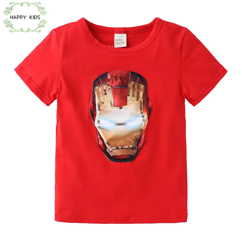 Children Clothing Boys light up T Shirts summer short Sleeve Tees Luminous Hip Hop T-shirt Kids Tops DY209