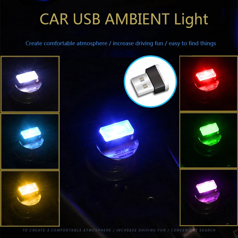 

LED car usb ambient light Auto Decoratieve Lamp atmosphere light neon interior lighting for Marking