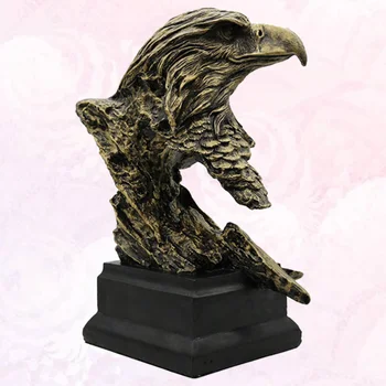 

1 Pc Animal Shape Eagle Ornament Gift Office Desktop Adornment for Home Living Room Decoration (Retro Gold)