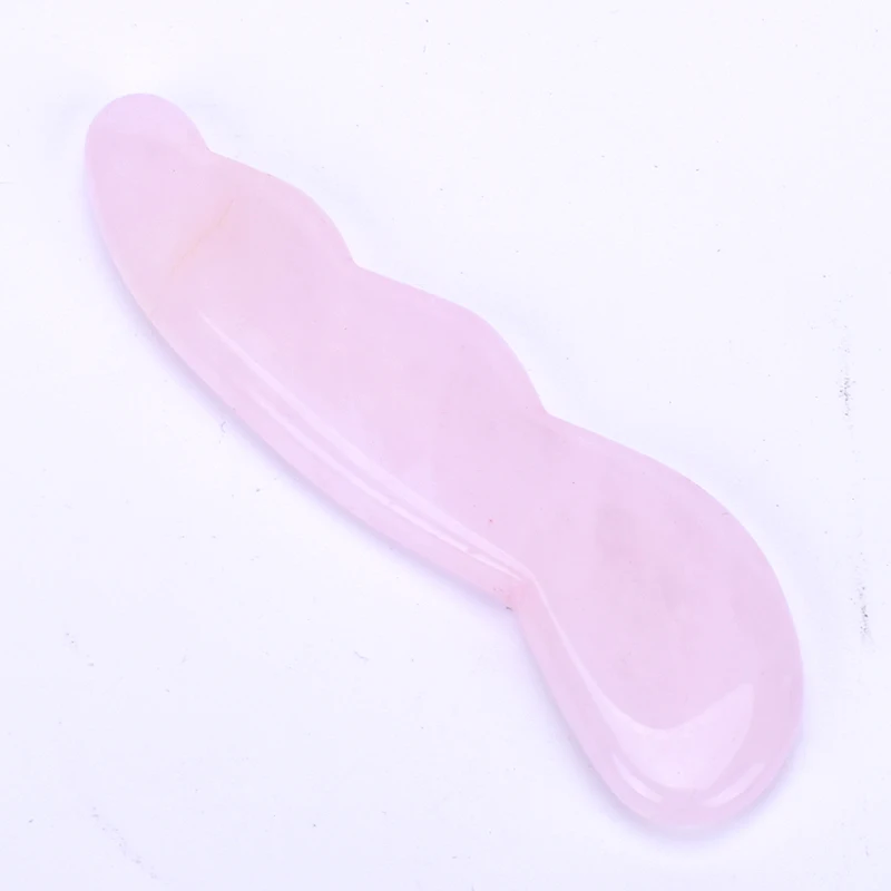 Традиционный скребок для массажа Gua Sha из розового кварца уход за кожей Инструмент для иглоукалывания соскабливание лица массаж спины шеи