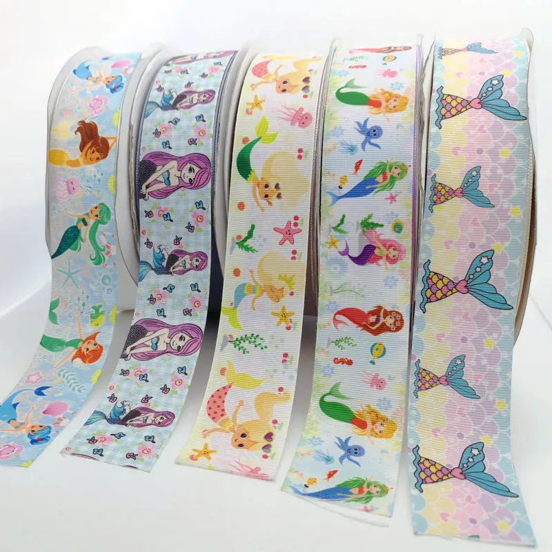 

5 Meters Beauty Cartoon Ribbon Grosgrain 25MM DIY Handmade Character Ribbons For Crafts Custom Ribbon Decoration Trims Sewing