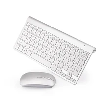 Mini Slim Wireless Russian Keyboard and Mouse Set with Multi-function Button Ergonomic Keyboard Mouse Combo Silent Mouse PC Mice