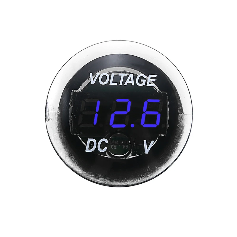 12V-24V Car Motorcycle Universal Waterproof Mini LED Digital Display Voltmeter Red/Green/Blue Light Digital Display