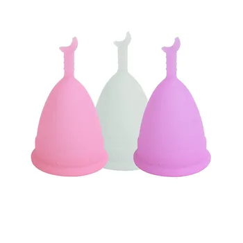 

Lady Menstrual Cup 100% Medical Silicone Feminine Hygiene Care Tool Heart Star Shape Handle Comfortable Coletor Menstrual Cup