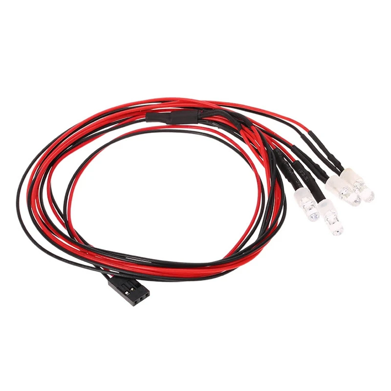 4 светодиодный комплект ламп 2 Белый красный для 1/10 1/8 Traxxas HSP Redcat RC4WD Tamiya Axial SCX10 D90 HPI