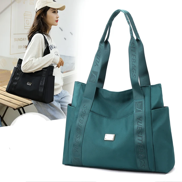 Nylon Handbag Large Capacity | Womens Nylon Large Tote Bag | Nylon Shoulder  Handbag - Tote Bags - Aliexpress