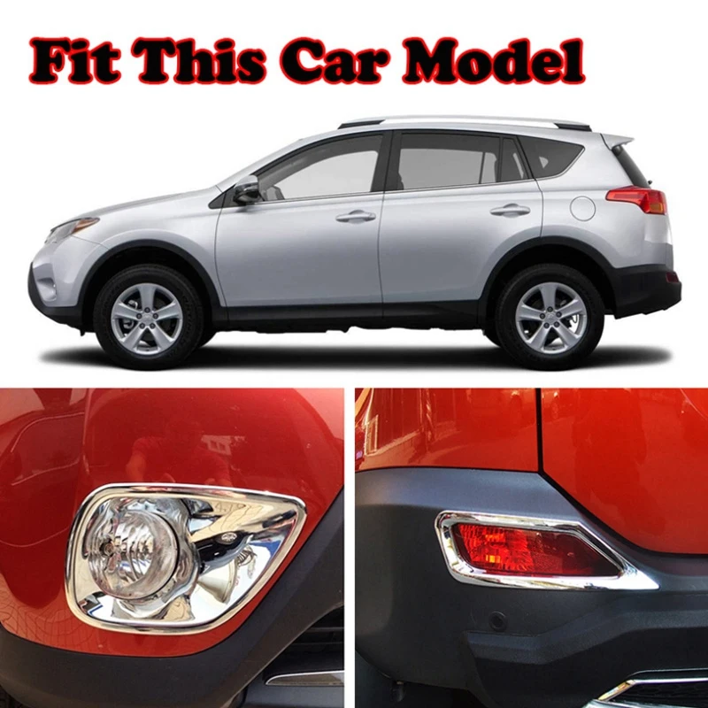 Для Toyota RAV4 RAV 4 2013 ABS хромированный противотуманный светильник, противотуманный светильник, накладка на рамку, наклейка, внешние аксессуары