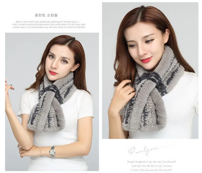 Glaforny rex rabbit fur scarf women winter fashion rabbit hair thickened warm Korean version of the joker wool collar