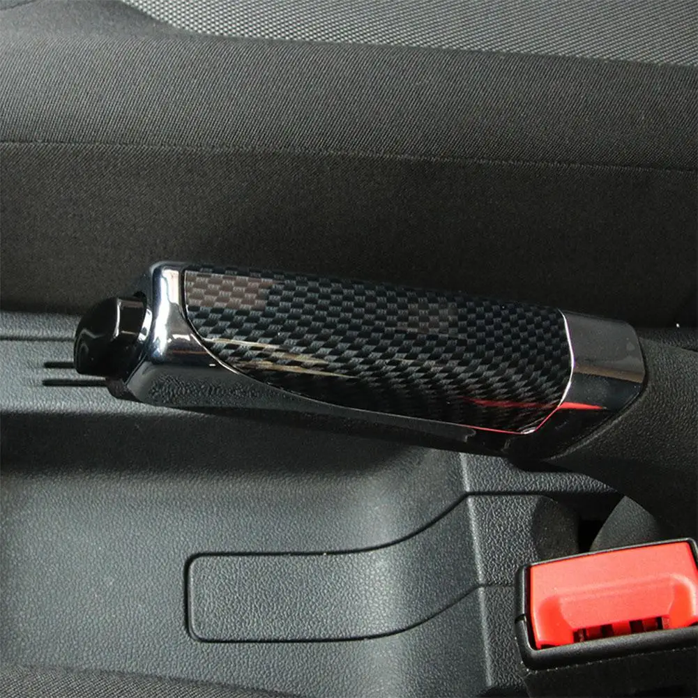 

Universal Car Hand Brake Cover ABS Smooth Comfortable Carbon Fiber Style Protector Decor Cover Auto Interior Accessories