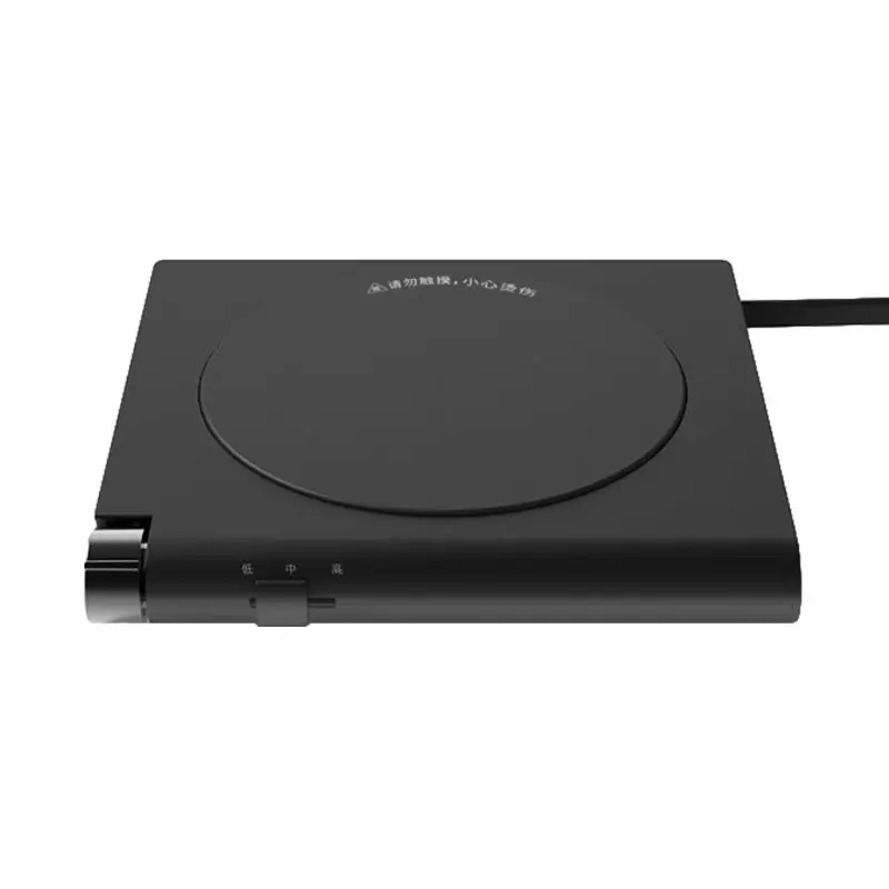 black Кофейная кружка интеллектуальная теплоизоляция теплее тарелка для стола чашка с автоматическим теплым - Цвет: black