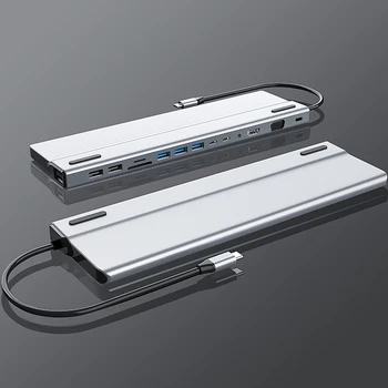 

14 In 1 Type-C USB 3.0 Dock Multi-functional Laptop Notebook Expansion USB-C To HDMI Hub Aluminum Alloy USB-C 5Gbps