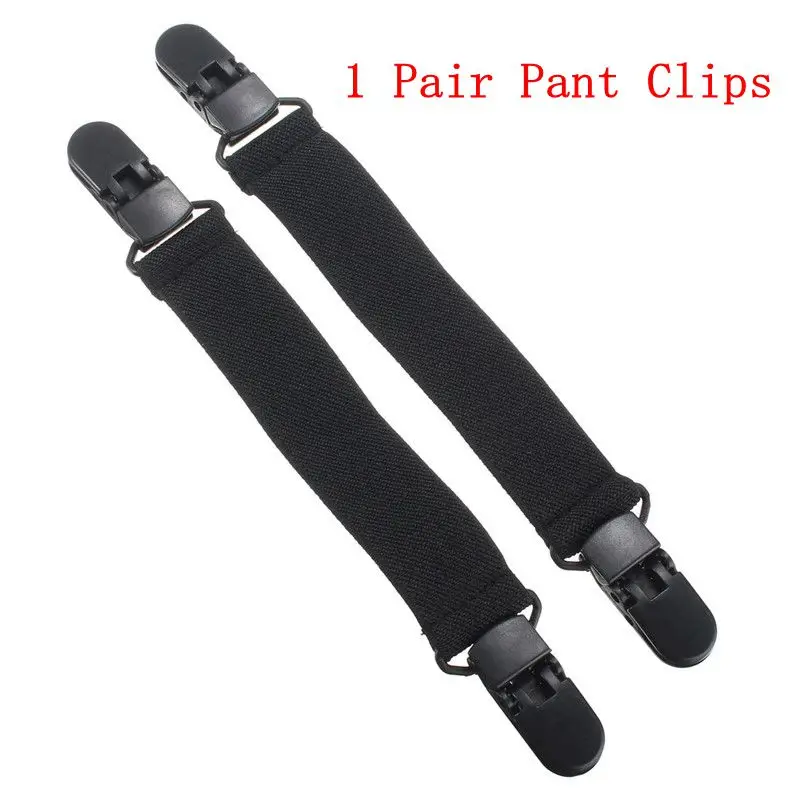 US Boot Clips Elastic Adjustable Leg Straps Pant Stirrups with Heavy Clips  WIL