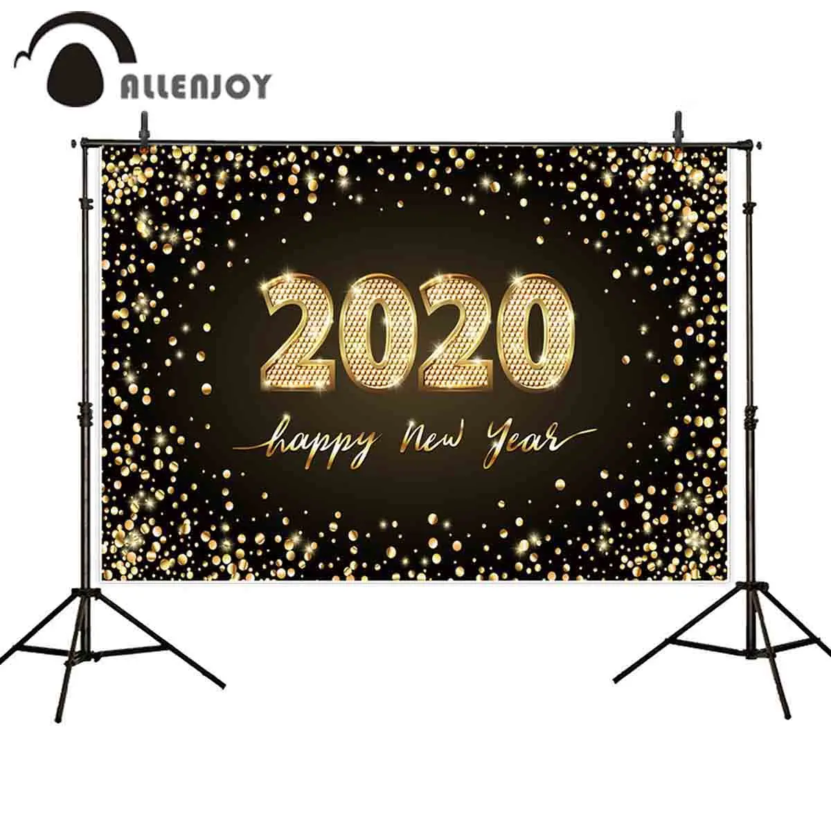 Allenjoy фон для новогодвечерние Блестящий Золотой фейерверк 2020 активация баннер