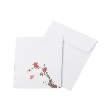 

Blessing Card Chinese Classical Greeting Card Ink Paintings Invitations Cards Envelope Card Message With Wedding Greeting K1S5