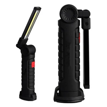 

Outdoor Rechargeable Emergency Light LED Magnetic Torch COB Flashlight Inspection Lamp Car Repair Light with Hook