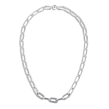 GPY-collar de cadena de eslabones para Mujer, de Plata de Ley 925, joyería, collares de Mujer Naszyjnik, Joyas de Plata
