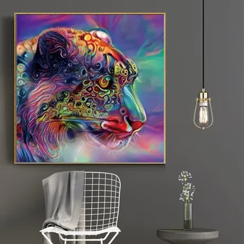 

Animal Abstract 5D DIY Diamond Painting Art Leopard Pattern by Number Kit Embroidery Craft for Home Wall Decoration