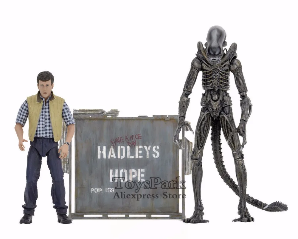 Оригинальный NECA 2017 иностранцев 7 &quotХэдли надеемся Картер J Берк и Xenomorph Воин