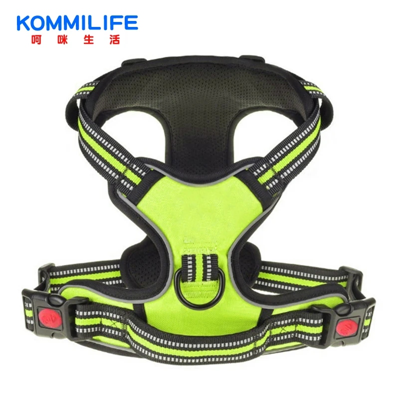 

Nylon Adjustable Dog Harness No Pull Reflective Pet Dog Harness Vest Breathable Pet Harness For Small Medium Large Dogs