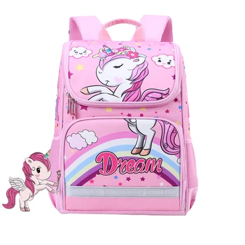 

Unicorn School Bag 2020 Kids Backpack For Boys Girls 3D Animal Dinosaur Orthopedic Knapsack Kids Satchel Space Mochila Escolar