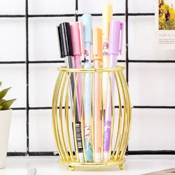 

Metal Desktop Wire Pencil Holder Organizer Cosmetic Brush Stationery Container