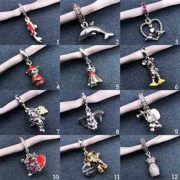 

2PZ/lot Not fade Charms jewelry pendant dangle bead charm 925 original for bracelet women bracelets making gifts