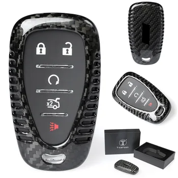 

Carbon Fiber Car Remote Key Case Fob Shell Cover for Chevrolet Camaro Cruze Volt Spark Bolt Malibu Trax Sonic