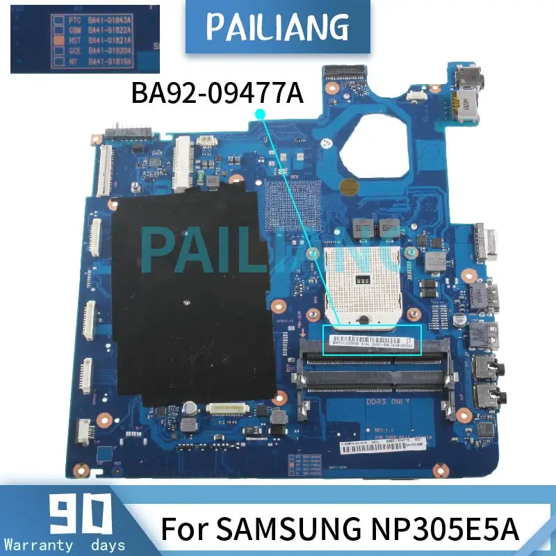Placa-mãe para Computador Portátil Parpailiang Placa Principal Diversos Testada para Samsung Fn305e5a Sockte Fs1 Placa-mãe para notebook - Imagem 2