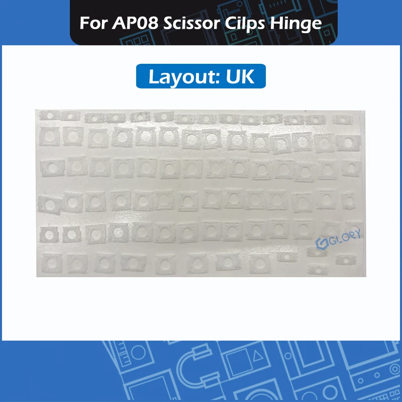

New White Complete Set Scissor Clips Hinge UK Layout AP08 for Macbook A1370 A1465 A1369 A1466 A1502 A1398 Keyboard Repair