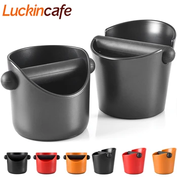 

13x13x13cm Mini Coffee Tamper Knock Box ABS Deep Bent Design Coffee Slag isn't Splash Manual Grinder Household/Bar Accessories