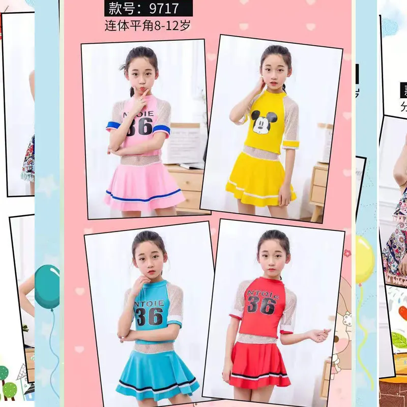 

New Style One-piece KID'S Swimwear Cute Cartoon Pattern-Extra-large Child Bathing Suit (6-13-Year-Old) 9717 Swimming Trunks