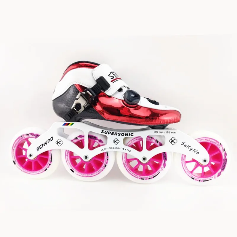Профессиональные встроенные скоростные коньки patines для взрослых, скоростные коньки для детей, Гоночные соревнования, углеродное волокно, сапоги M7, рама, эластичное колесо
