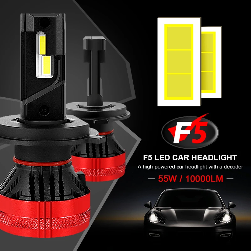 EURS F5 LED Headlights H4 H7 H11 Car LED Headlamp 110W 20000LM H1 H3 H11 H8 H9 H13 H10 H16 9005 9006 Fog Light Bulbs 12V 24V led car lights led lights led bulbs led headlights led car headlights