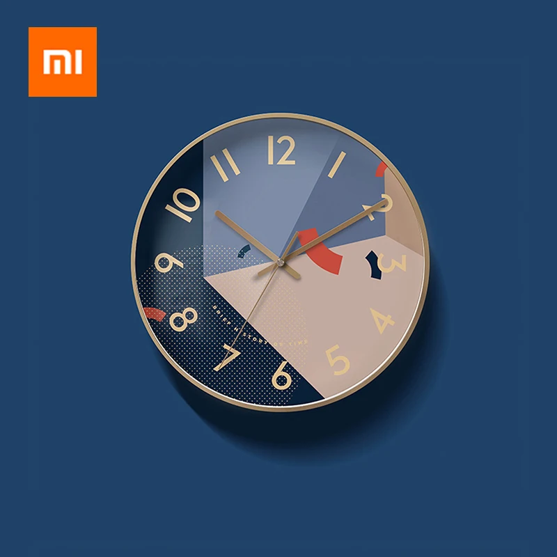 Xiaomi новые часы настенные часы простые современные кварцевые часы немой Солнечный механизм домашнее украшение Гостиная кварцевые часы