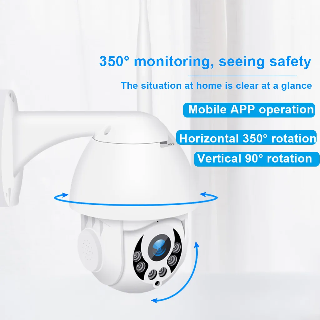 WiFi PTZ купольная камера 1080P Безопасность IP ИК камера ночного видения панорамирование 2-Ways аудио высокое качество