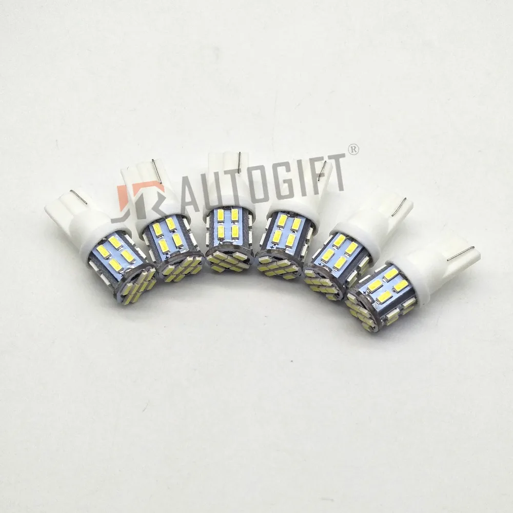 100 шт. автомобильный Стайлинг T10 светодиодный 24smd 3014 SMD автомобиля автомобильная лампа авто светодиодный T10 24 светодиодный 194 W5W Клин светильник лампа t10 24SMD белый светильник