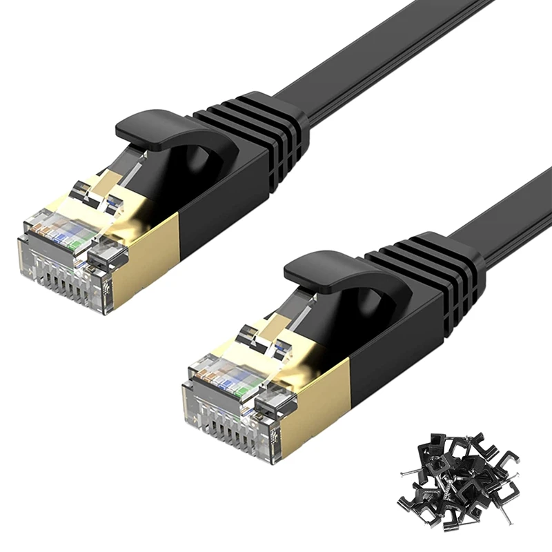 Ethernet-кабель для сети Cat 7 Gigabit Lan RJ45 высокоскоростной патч-корд плоский 10 Гбит/с 600