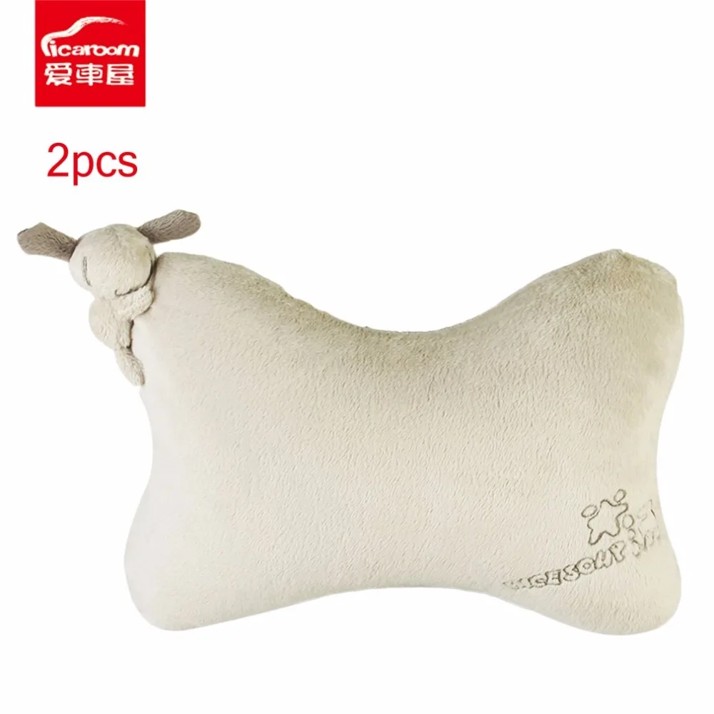 

2pcs iCaroom T-001D Portable Back Cushion Bone Head Pillow for Car Vehicle Travel Comfortable Breathable Elastic Pillows