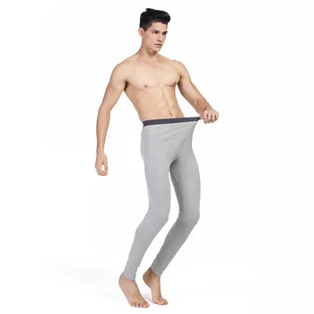 

Pure Cotton Men's Thermal Underwear Pants Black Gray Pajama Pants Autumn Basic Bottom Thermal Long Legs Stretch Single Pants